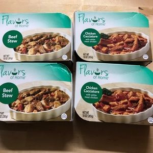 4 optavia lean and green meals 2 Beef stew 2 chicken cacciatore